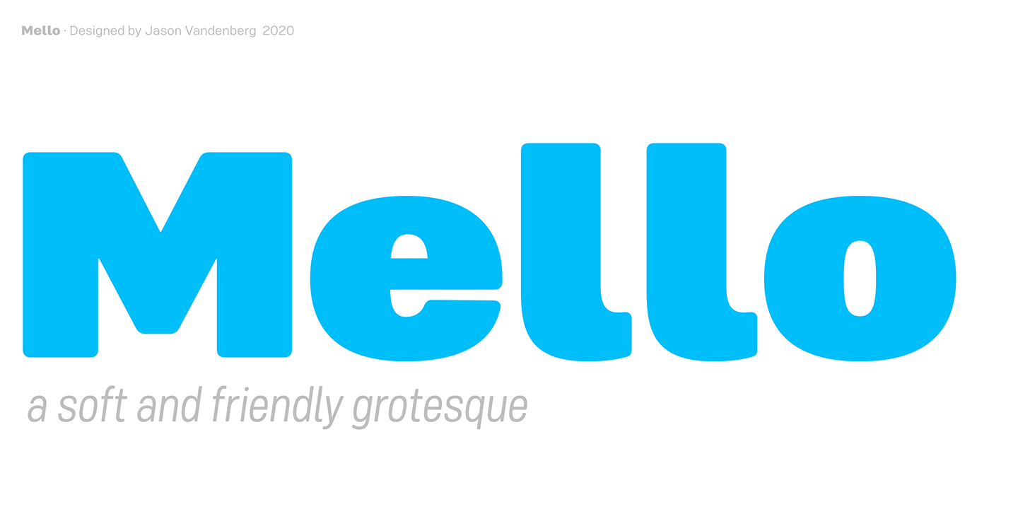 Beispiel einer Mello Condensed Super-Schriftart